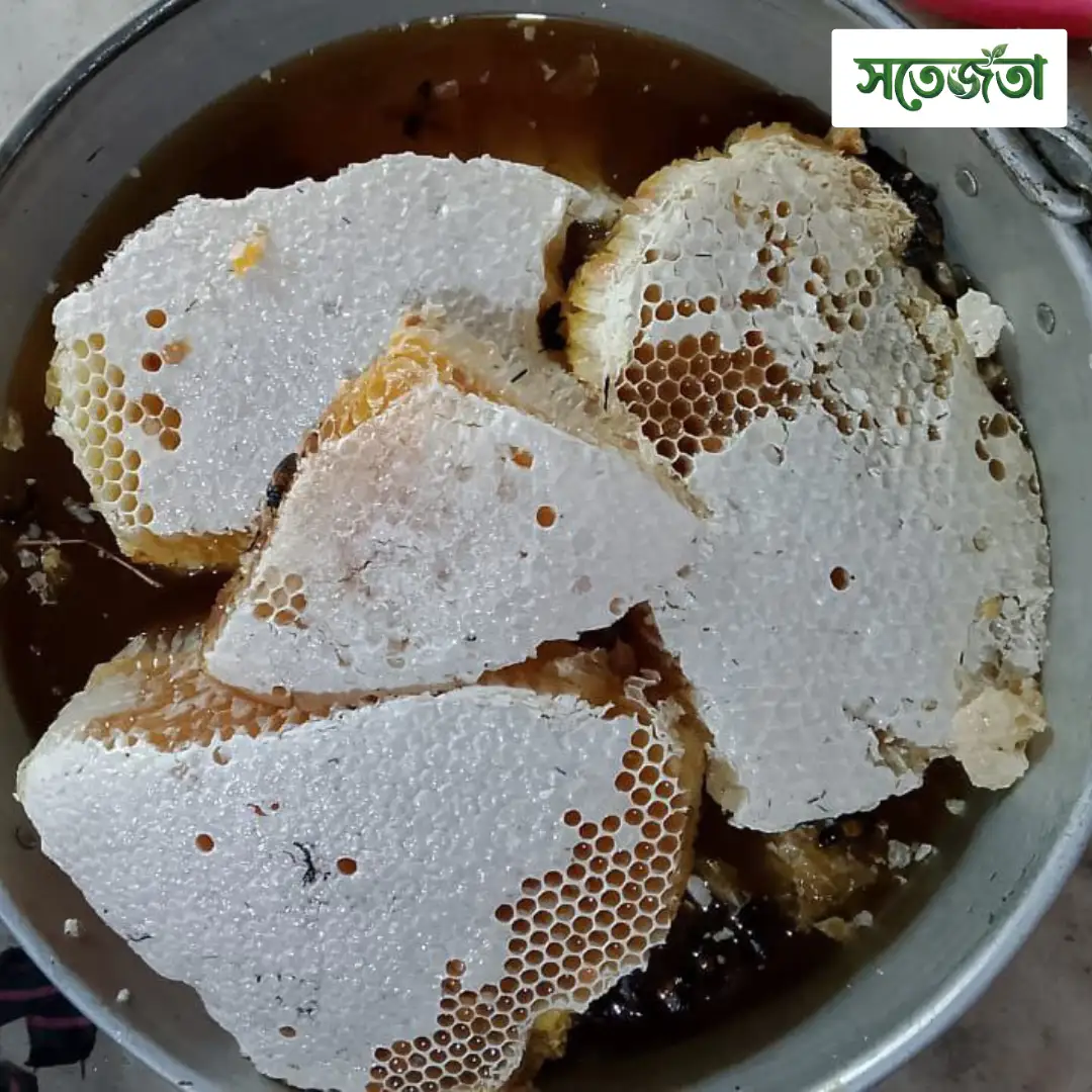 চাকসহ প্রাকৃতিক মধু/Natural Honeycomb 1kg - Image 5
